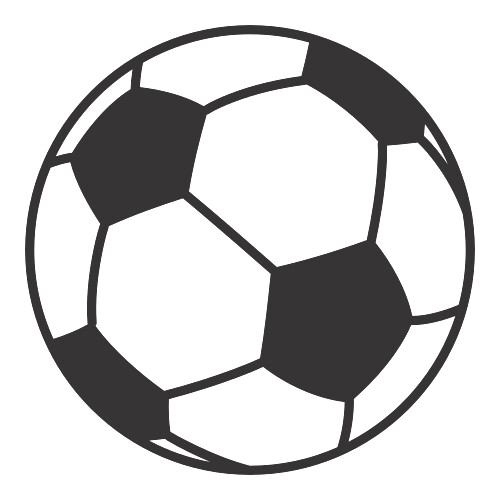 Adesivo Bola Futebol / Preto