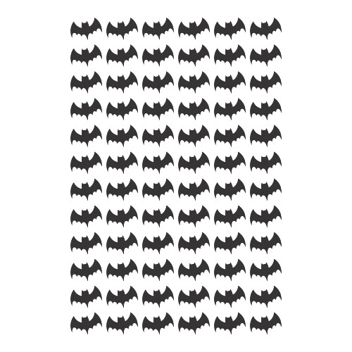 Adesivo Cartela de Morcegos / Preto