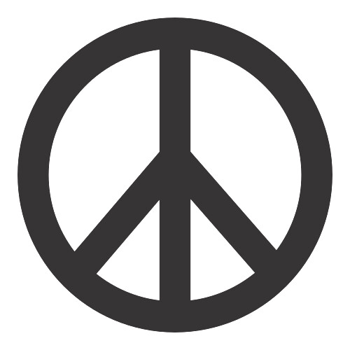 Adesivo Símbolo da Paz / Preto