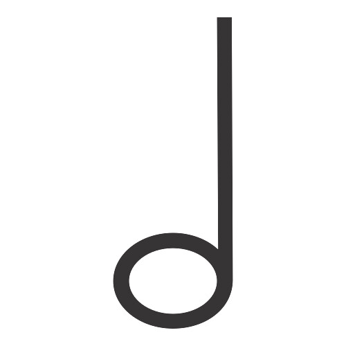 Adesivo Nota Musical / Preto
