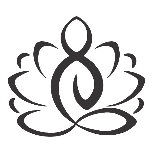 Adesivo Meditação Flor da Vida Yoga / Preto