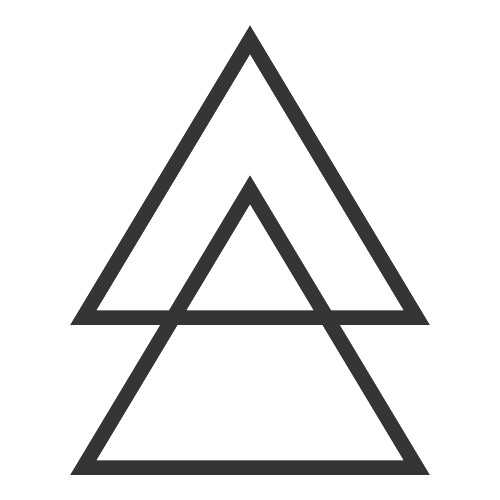 Adesivo Composição de Triângulos / Preto