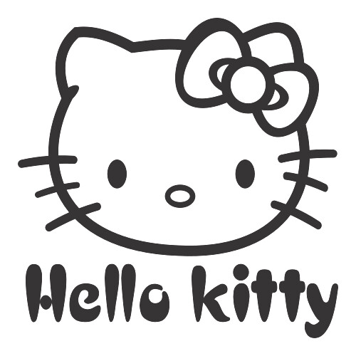 Adesivo Hello Kitty / Preto