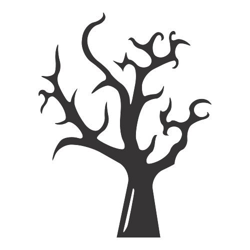 Adesivo Árvore Halloween / Preto