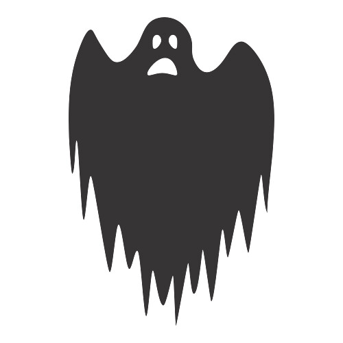 Adesivo Fantasma Halloween / Preto