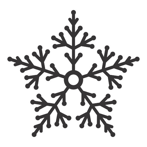 Adesivo Flocos de Neve / Preto