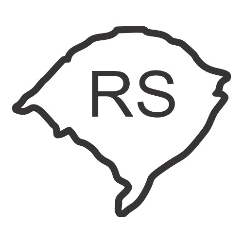 Adesivo Mapa RS / Preto