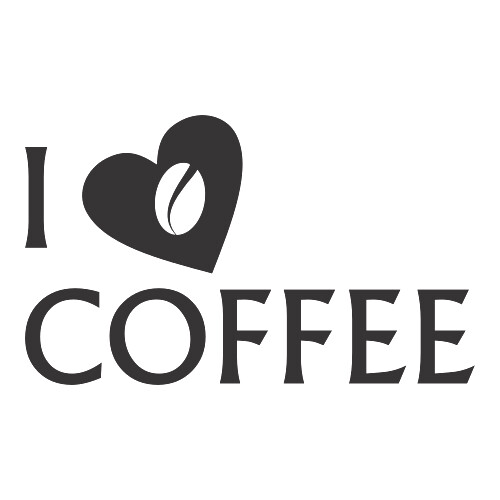 Adesivo I Coffee / Preto