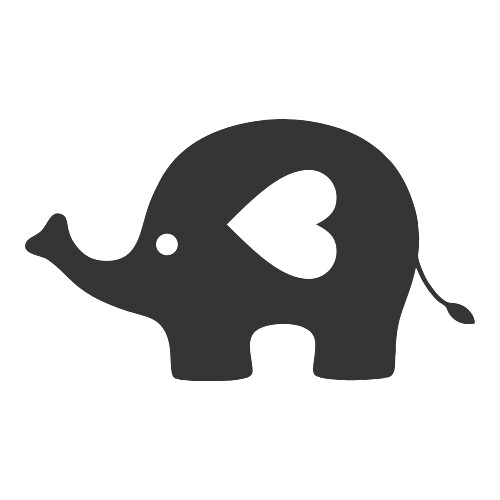 Adesivo Elefante / Preto